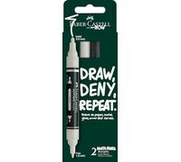 FABER-CASTELL - Coffret de marqueurs acryliques Multimark, 2 couleurs