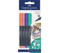 Faber-Castell - Coffret de marqueurs créatifs, 4 marqueurs permanents