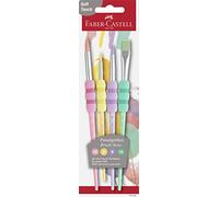 Faber-Castell Set de pinceaux 481620 – Manche souple – 4 pièces