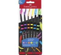 Faber-Castell Set de pinceaux 481622 – 6 pinceaux tailles 2-12, manche Soft-Touch pour enfants