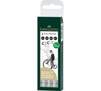 Faber-Castell Lot de 4 feutres fins Ecco Pigment - 0,1 / 0,3 / 0,5 / 0,7 mm