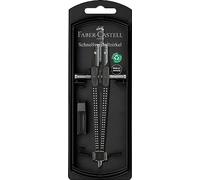 Faber-Castell Compas Grip 2001 à réglage rapide, noir – set avec pièces et mines