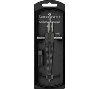 Faber-Castell Compas Grip 2001 à réglage rapide, noir – set avec pièces et mines