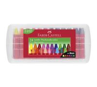 FABER-CASTELL Craies triangulaires à la cire Jumbo, étui 24