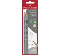 FABER-CASTELL Crayon graphite Jumbo GRIP, blister de 2