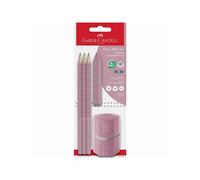 Faber-Castell Kit crayons graphite GRIP 2001 – Rose Shadows – 5 pièces