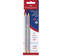 FABER-CASTELL - Crayons à séparer les syllabes Jumbo bicolores, lot de 2 | Crayons rouge-bleu pour surligner et séparer les syllabes chez les enfants