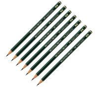 Faber-Castell - Crayons Castell 9000 2B, lot de 6 | Crayons graphite ergonomiques pour l'écriture, le dessin et l'esquisse