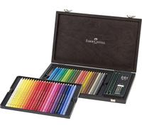 FABER-CASTELL Crayons de couleur POLYCHROMOS Coffret en bois de 48 pièces