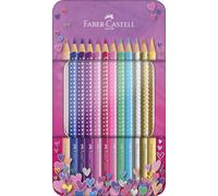 Faber-Castell - Crayons Sparkle - 12 couleurs - étui métallique