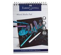 Faber-Castell Creative Studio Bloc de 30 feuilles de papier à spirales Noir 250 g/m² 30 feuilles Tous supports, acrylique, peinture aquarelle, crayons, pastel, fusain, graphite, art, artisanat,