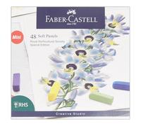 Faber Castell Creative Studio Lot de 48 demi-bâtons de pastels souples RHS édition spéciale multicolore pour art, artisanat, dessin, croquis, maison, école, université, coloriage
