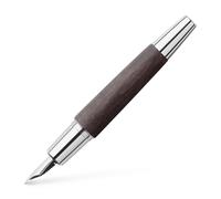 Faber-Castell Stylo plume E-Motion 148220 Bois/métal chromé noir Plume M