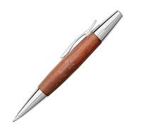 Faber-Castell E-motion Stylo bille en bois de poirier marron et chrome