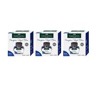 FABER-CASTELL - Encrier bleu roi, 3 x 30 ml | Flacon d'encre avec encre effaçable et lavable pour stylos à plume et convertisseurs