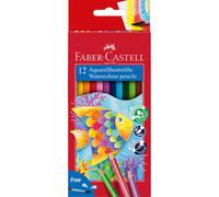 Faber-Castell Étuis de 12 crayons aquarellables avec pinceau inclus