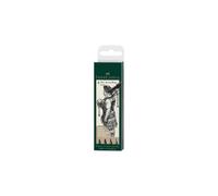 Faber-Castell FC-167153 - 4 Pitt Artist Pens Noir