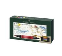 FABER-CASTELL Feutre PITT artist pen Dual Marker, étui de 5