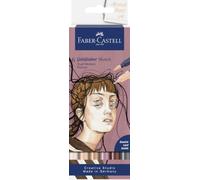 FABER-CASTELL - Goldfaber Sketch Marker Portrait, 6 couleurs | Marqueur à alcool à fort pouvoir couvrant, avec pointe pinceau et pointe fine, pour les illustrations et les croquis