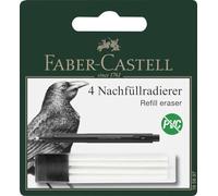 FABER-CASTELL - Gomme de rechange Precision Eraser Pen | 4 recharges pour crayon effaceur permettant d'effacer avec précision les traits de crayon