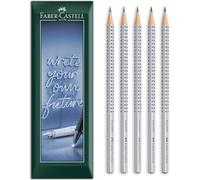 Faber-Castell Grip 2001 Lot de 5 crayons graphite triangulaires HB, 2B, B, H, 2H