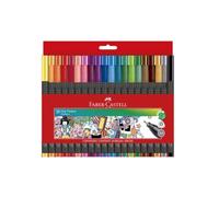 Faber-Castell Grip Fineliner Fineliner 20 couleurs Pointe 0,5 mm | Pointe fine précise, poignée triangulaire, couleurs assorties, pour dessin et art, recyclable