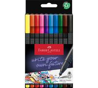 FABER-CASTELL - Lot Grip Finepen, 10 feutres fins, 0,4 mm