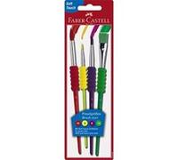 Faber-Castell Pinceaux Soft Touch 181600 – Souples et robustes – Idéal pour enfants – 4 pièces