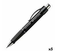 Faber-Castell Grip Plus Ball - Noir (5 Unités)