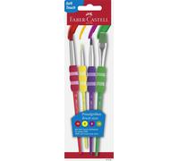 Faber-Castell Hair Brush Set of 4 assortments, Metal, Colourful, 4-teiliges Sort