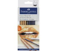 Faber-Castell - Kit Classic Sketch 6 pièces pour débutants | Kit de dessin avec crayon à papier, pastels Pitt, pastels à l'huile Pitt et effaceur à papier pour croquis