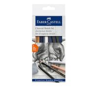 Faber-Castell Kit de fusain Sketch Goldfaber 114002 - 7 pièces