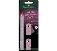 FABER-CASTELL Kit d'écriture GRIP SPARKLE, rose Rose G