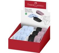 Faber-Castell Gomme en plastique SLEEVE MINI avec étui, couleurs assorties