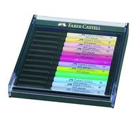 Faber-Castell Lot De 12 Feutres Pinceaux Tons Pastel