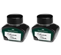 Faber-Castell Lot de 2 cartouches d'encre pour instruments d'écriture avec convertisseur Noir 62,5 ml