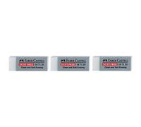 Faber-Castell Gomme en plastique DUST-FREE, sans PVC, gommage doux, peu de résidus, blanche