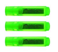 Faber-Castell Lot De 3 Surligneurs "Textliner 1546" Pte Biseautée 1 - 5 Mm Vert