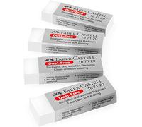 Faber-Castell Lot de 4 gommes anti-poussière, blanc