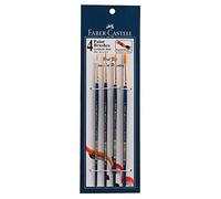 Faber Castell Lot de 4 Pinceaux Ronds Synthétiques pour Peinture
