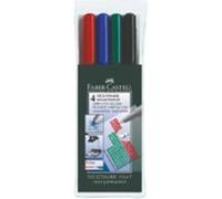 FABER-CASTELL Lot de 4 stylos à bille OH-PC MULTIMARK 15 14 04 F non perm 0,6 mm assortis