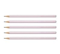 Faber-Castell Lot De 5 Crayons Papier Graphite Sparkle Rose Metallic Graduation B