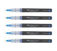 Faber-Castell Lot De 5 Stylos Roller Free Ink Pointe Broad Bleu