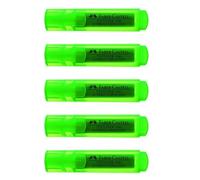 Faber-Castell Lot De 5 Surligneurs "Textliner 1546" Pte Biseautée 1 - 5 Mm Vert