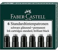 Faber-Castell Lot de 6 cartouches d'encre standard, dans une boîte pliante 5 Packungen noir