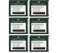 Faber-Castell Lot de 6 cartouches d'encre standard pour stylo à plume 6 Packungen Noir