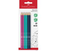 FABER-CASTELL - Lot de crayons, 6 crayons, dureté HB | Crayons HB incassables pour enfants et adultes, pour l'écriture et le dessin