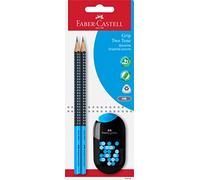 FABER-CASTELL - Coffret de crayons Grip Two Tone, 3 pièces | Pas de choix de couleur possible - kit d'écriture comprenant 2 crayons à zone de préhension