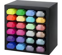 FABER-CASTELL - Lot de surligneurs, 24 pièces dans un étui de rangement | Surligneurs aux couleurs fluo, pastel et métallisées, dotés d’une pointe biseautée pour des marquages de 1 à 5 mm