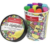 FABER-CASTELL - Lot de surligneurs Ice Cream Cup, 10 surligneurs | Surligneurs aux couleurs fluo et pastel avec pointe biseautée pour des traçages de 1 à 5 mm